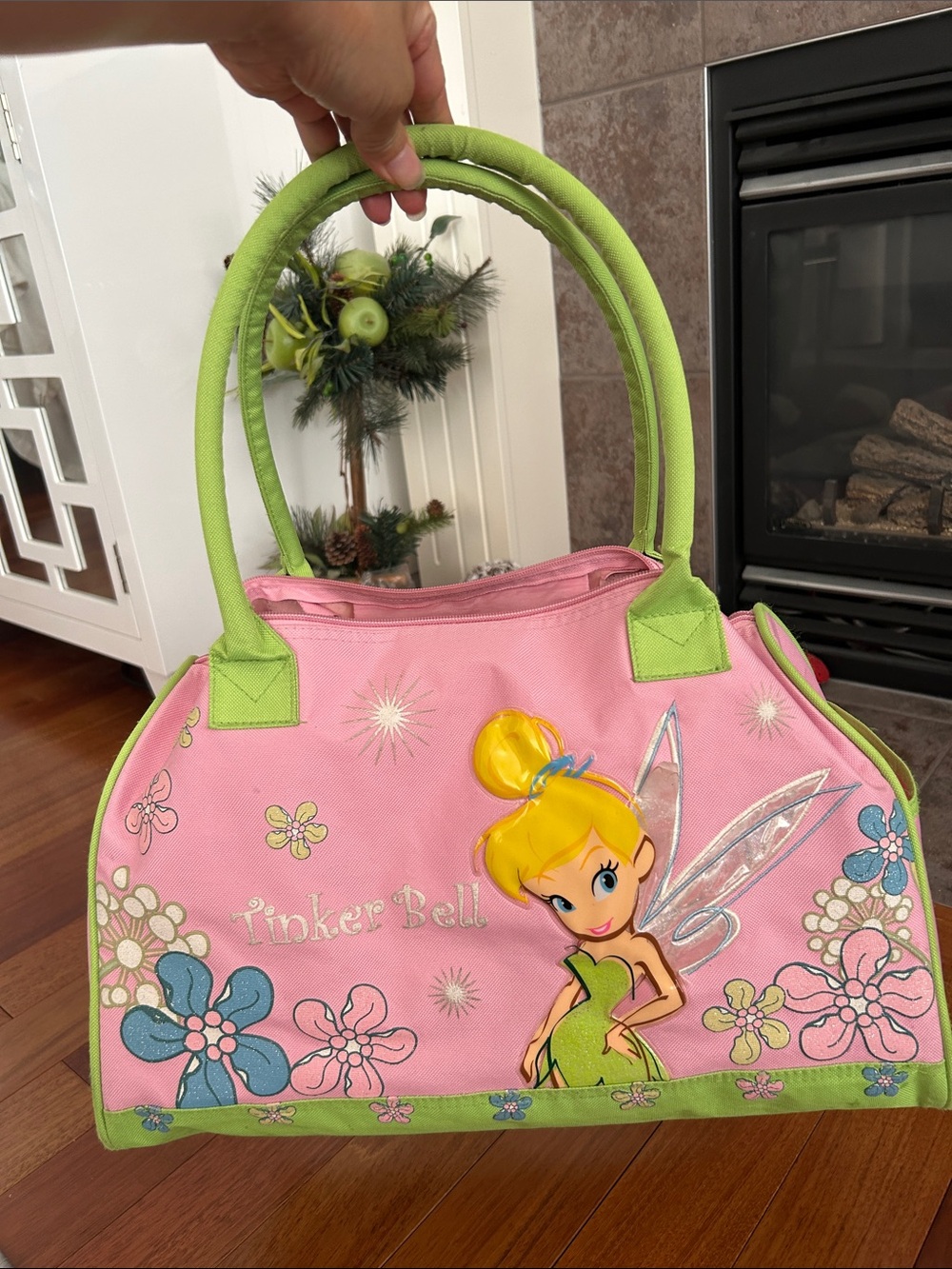 FREE ADD ON - Disney Pink and Green Tinker Bell Kids Tote